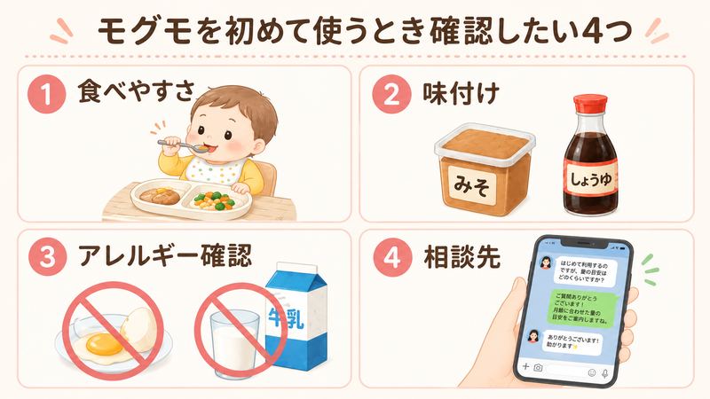 初めて使うとき確認したい４つのこと