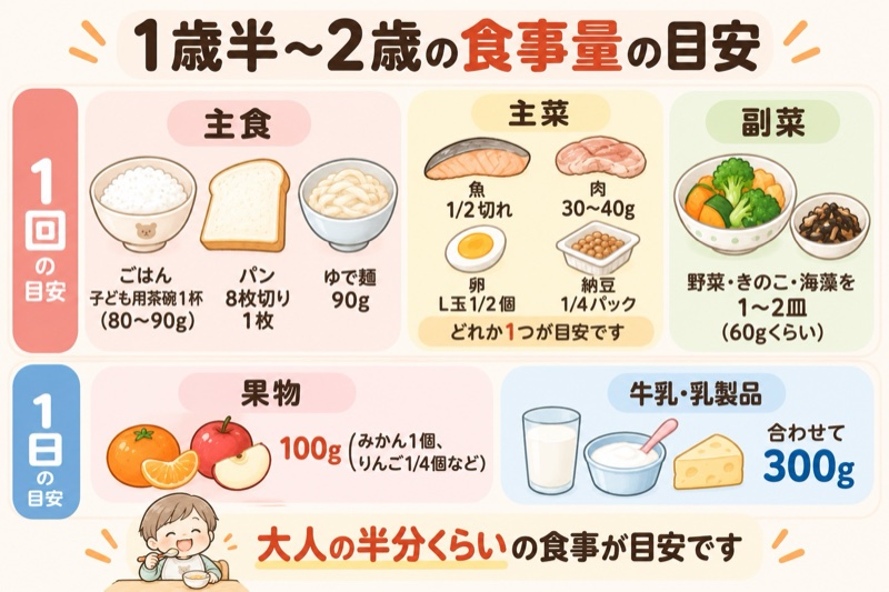 2歳半からの食事量の目安