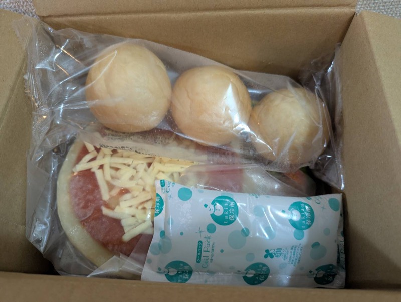 実際に冷凍で届いたときの写真